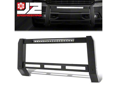 Modular Style Bull Bar with LED Light Bar; Black (19-25 Silverado 1500)