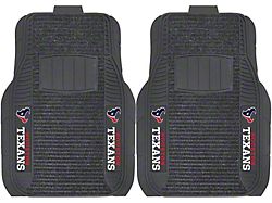 Molded Front Floor Mats with Houston Texans Logo (Universal; Some Adaptation May Be Required)