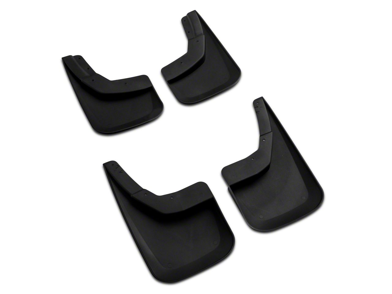 Molded Front Mud Flaps / Splash Guards For 2014-2018 Chevy Silverado – 2-Piece Set (goneparts, Direct Fit, Black)