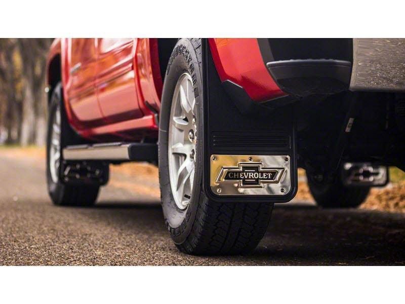 Mud Flaps with Classic Chevy Logo; Front and Rear (14-18 Silverado 1500 ...