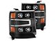 AlphaRex NOVA-Series LED Projector Headlights; Black Housing; Clear Lens (16-18 Silverado 1500 w/ Factory Halogen Turn Signals)
