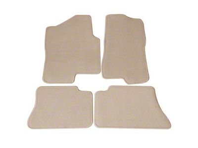 Nylon Carpet Front and Rear Floor Mats; Biege (99-06 Silverado 1500)