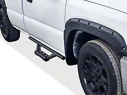 Octagon Tube Drop Style Nerf Side Step Bars; Black (99-06 Silverado 1500 Regular Cab)