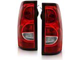 OE Replacement Tail Lights with Black Trim; Chrome Housing; Red/Clear Lens (03-06 Silverado 1500 Fleetside)