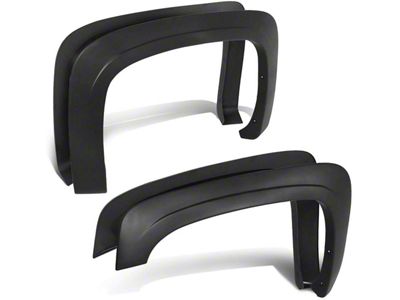 OE Style Fender Flares; Matte Black (07-13 Silverado 1500 w/ 6.50-Foot Standard & 8-Foot Long Box)