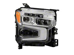 OE Style Full LED Headlight with Amber LED DRL Headlight; Chrome Housing; Clear Lens; Passenger Side (22-25 Silverado 1500 LT, RST Non-Rally Edition)