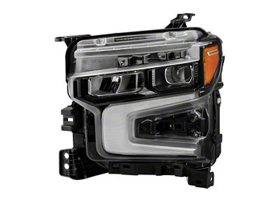 OE Style Full LED Headlight with White LED DRL Headlight; Black Housing; Clear Lens; Driver Side (22-24 Silverado 1500 ZR2)