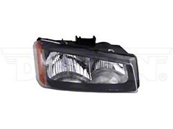 OE Style Headlight; Chrome Housing; Clear Lens; Passenger Side (05-06 Silverado 1500)