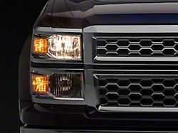 OE Style Headlights; Chrome Housing; Clear Lens (14-15 Silverado 1500)