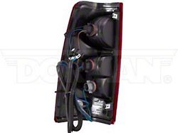 OE Style Tail Light; Black Housing; Red/Clear Lens; Driver Side (01-03 Silverado 1500)