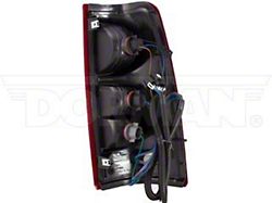OE Style Tail Light; Black Housing; Red/Clear Lens; Passenger Side (01-03 Silverado 1500)