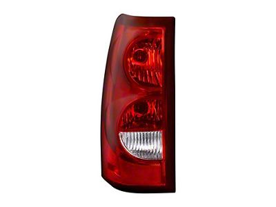 OE Style Tail Light; Chrome Housing; Red Clear Lens; Drive Side (03-06 Silverado 1500 Fleetside)