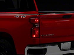 OE Style Tail Light; Chrome Housing; Red Lens; Driver Side (19-23 Silverado 1500 w/ Factory Halogen Tail Lights)