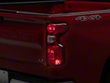 OE Style Tail Light; Chrome Housing; Red Lens; Passenger Side (19-23 Silverado 1500 w/ Factory Halogen Tail Lights)