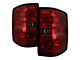 OE Style Tail Lights; Chrome Housing; Red Lens (14-18 Silverado 1500 w/ Factory Halogen Tail Lights)