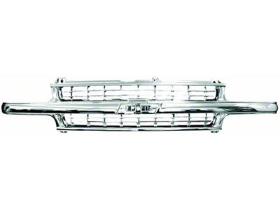 OE Style Upper Replacement Grille; Chrome (99-02 Silverado 1500)
