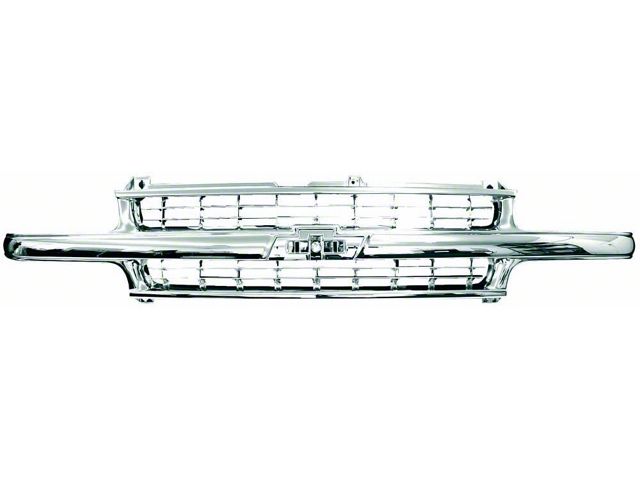 OE Style Upper Replacement Grille; Chrome (99-02 Silverado 1500)