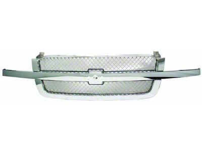 OE Style Upper Replacement Grille; Chrome (03-06 Silverado 1500)