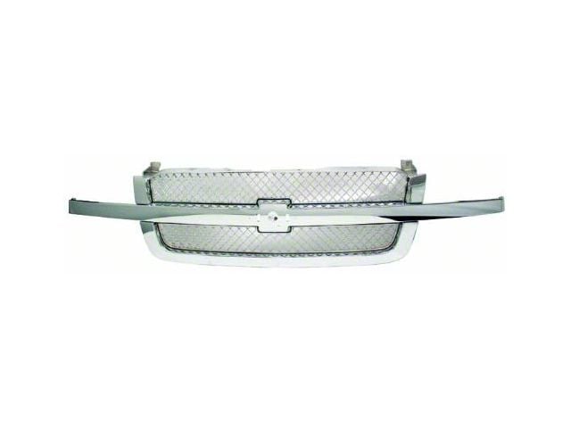OE Style Upper Replacement Grille; Chrome (03-06 Silverado 1500)