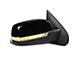 OE Style Side Mirror with LED Puddle Light and Turn Signal; Glossy Black; Passenger Side (14-18 Silverado 1500)