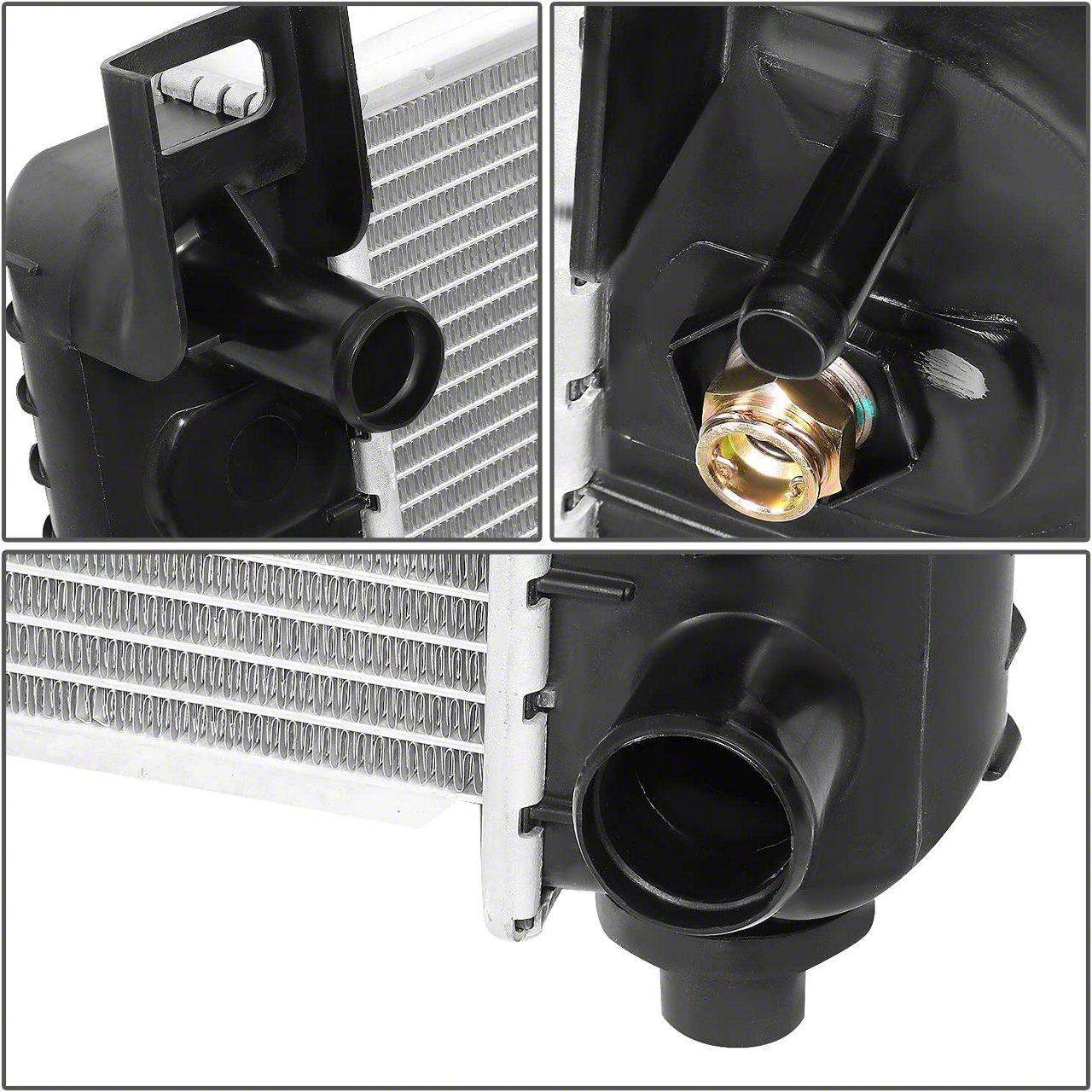 DNA MOTORING Aluminum Radiator For 2005-2013 Chevy Silverado / GMC Sierra 1500 – 1-Row OE Style – 2946