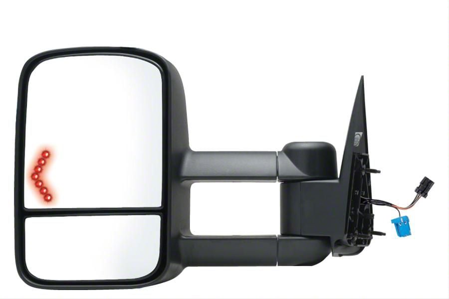 2009 Gmc Sierra 1500 Tow Mirrors Pair Of Power Heated Towing Mirrors For 2014-2018 Silverado/Sierra 1500 - Black Manual Fold 2013 Chevy Silverado 1500 Tow Mirrors - Foto 5