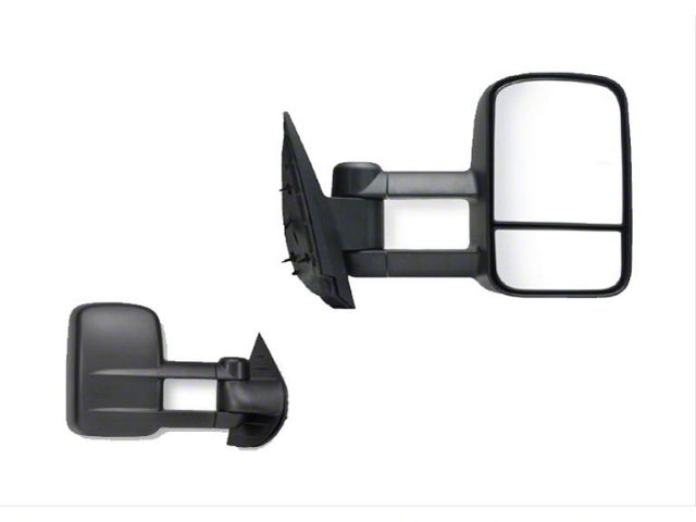 OEM Style Extendable Manual Towing Mirrors; Driver and Passenger Side (07-14 Silverado 1500)