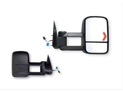 OEM Style Extendable Manual Towing Mirrors with Turn Signals; Driver and Passenger Side (03-06 Silverado 1500)