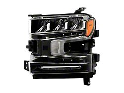 OEM Style Full LED Headlight; Black Housing; Clear Lens; Driver Side (19-21 Silverado 1500 w/ Factory Halogen Headlights; 2022 Silverado 1500 LTD w/ Factory Halogen Headlights)