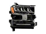 OEM Style Full LED Headlight; Black Housing; Clear Lens; Passenger Side (19-21 Silverado 1500 w/ Factory Halogen Headlights; 2022 Silverado 1500 LTD w/ Factory Halogen Headlights)