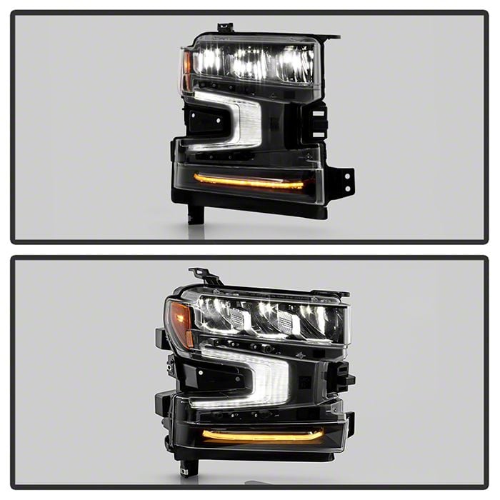 For Chevy Silverado 1500 ZR2 2022-2024 Black LED DRL LH+RH Side