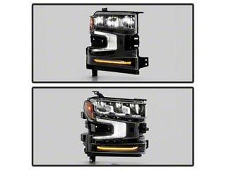For Chevy Silverado 1500 ZR2 2022-2024 Black LED DRL LH+RH Side For Chevy Silverado 1500 ZR2 2022-2024 Black LED DRL LH+RH Side