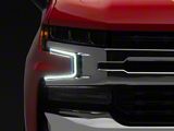 OEM Style Headlight; Chrome Housing; Clear Lens; Driver Side (19-21 Silverado 1500 w/ Factory LED Headlights; 2022 Silverado 1500 LTD w/ Factory LED Headlights)