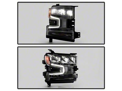 OEM Style Headlight; Chrome Housing; Clear Lens; Passenger Side (19-24 Silverado 1500 w/ Factory LED Headlights)