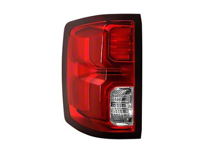 OEM Style LED Tail Light; Chrome Housing; Red/Clear Lens; Driver Side (16-18 Silverado 1500 LTZ)