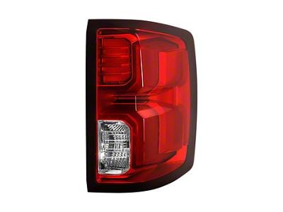 OEM Style LED Tail Light; Chrome Housing; Red/Clear Lens; Passenger Side (16-18 Silverado 1500 LTZ)