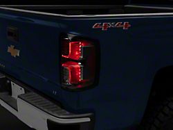 OEM Style LED Tail Lights; Black Housing; Red/Clear Lens (16-18 Silverado 1500 w/ Factory Halogen Tail Lights)