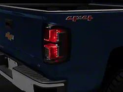OEM Style LED Tail Lights; Black Housing; Red/Clear Lens (16-18 Silverado 1500 w/ Factory Halogen Tail Lights)