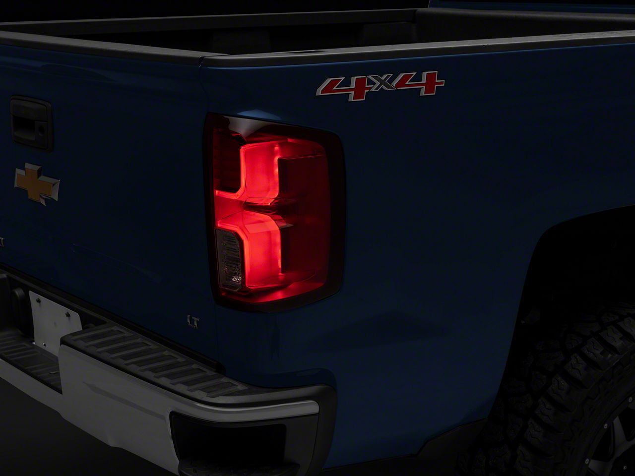 Silverado 1500 OEM Style LED Tail Lights; Chrome Housing; Red/Clear