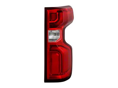OEM Style Tail Light; Black Housing; Red/Clear Lens; Passenger Side (19-23 Silverado 1500 w/ Factory LED Tail Lights)