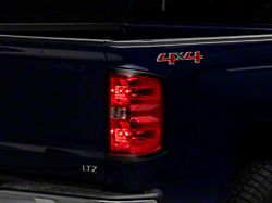 OEM Style Tail Light; Chrome Housing; Red/Clear Lens; Passenger Side (14-18 Silverado 1500 w/ Factory Halogen Tail Lights)