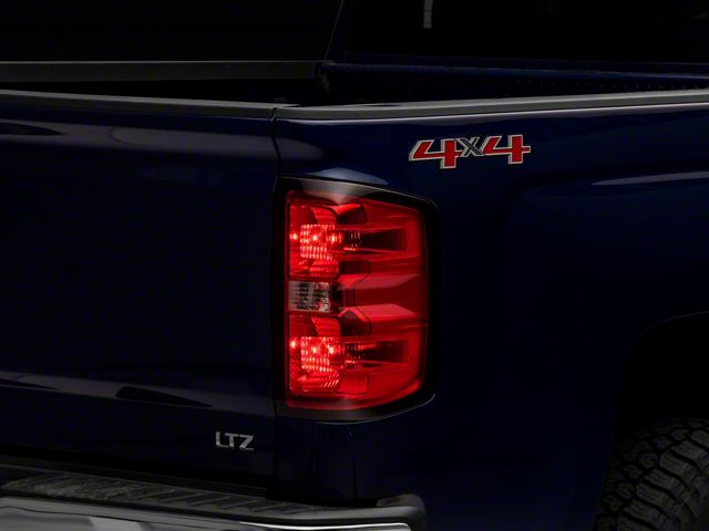 OEM Style Tail Light; Chrome Housing; Red/Clear Lens; Passenger Side (14-18 Silverado 1500 w/ Factory Halogen Tail Lights)