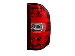 OEM Style Tail Light; Chrome Housing; Red/Clear Lens; Passenger Side (07-13 Silverado 1500)