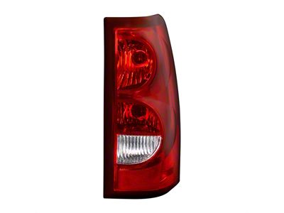 OEM Style Tail Light; Chrome Housing; Red/Clear Lens; Passenger Side (03-06 Silverado 1500 Fleetside)