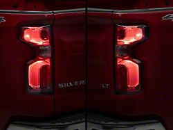 OEM Style Tail Lights; Black Housing; Red/Clear Lens (19-23 Silverado 1500 w/ Factory LED Tail Lights)