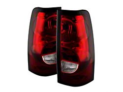 OEM Style Tail Lights; Chrome Housing; Red/Clear Lens (03-06 Silverado 1500 Fleetside)