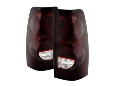 OEM Style Tail Lights; Chrome Housing; Red Smoked Lens (03-06 Silverado 1500 Fleetside)