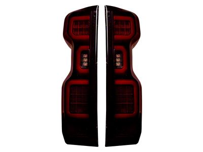 OLED Tail Lights; Black Housing; Red Smoked Lens (19-23 Silverado 1500 w/ Factory LED Tail Lights)