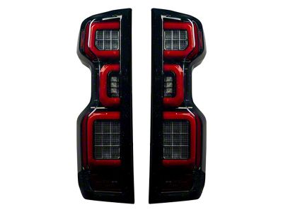 OLED Tail Lights; Black Housing; Smoked Lens (19-23 Silverado 1500 w/ Factory LED Tail Lights)