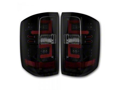 OLED Tail Lights; Chrome Housing; Smoked Lens (16-18 Silverado 1500 w/ Factory LED Tail Lights)